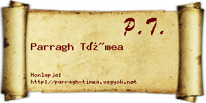 Parragh Tímea névjegykártya