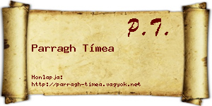 Parragh Tímea névjegykártya