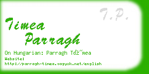 timea parragh business card